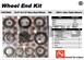 AAM 74070002 Wheel Bearing Kit fits DUAL REAR WHEEL 2011 to 2016 Chevy GMC Savana Express trucks with 10.5 inch 14 bolt rear end - Kit does both sides